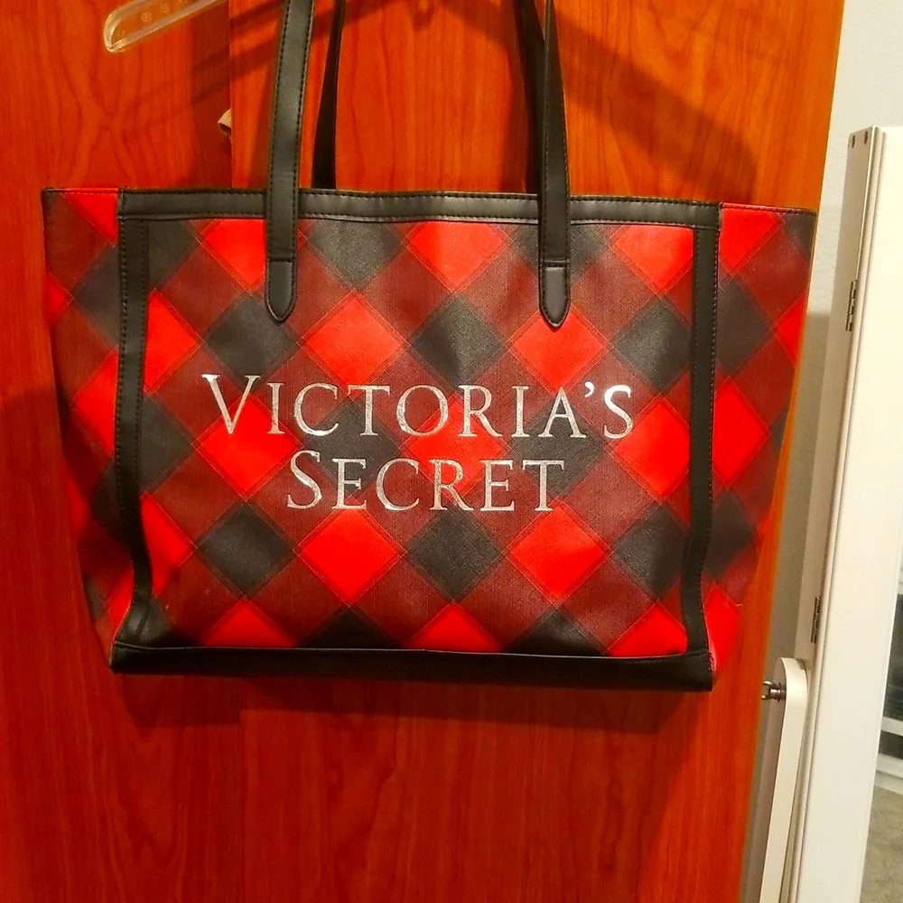 Red and Black Victoria’s Secret Tote - Picture 1 of 3